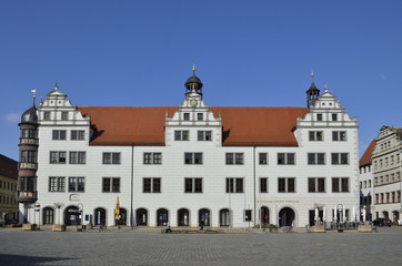 Fototapeta na wymiar Rathaus am Markt, Torgau