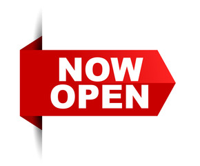 Fototapeta premium banner now open