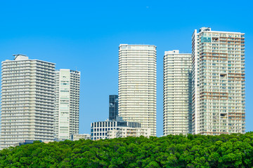 Obraz premium ベイエリアのタワーマンション High-rise condominium in Tokyo