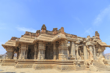 Karnataka, Hampi, India, ruins of the city of Vijayanagar,Vitala templ.