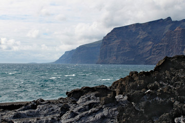 Fototapeta na wymiar Los Gigantes - volcanic coastline on Tenerife Island