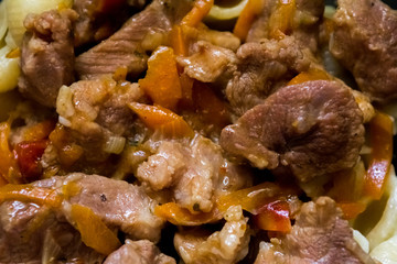 meat goulash soup with meat