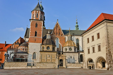 Fototapeta na wymiar Wawel Castle in Krakow. Sights of Poland