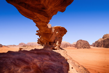 Rock bridge in Wadi Rum (Jordan)