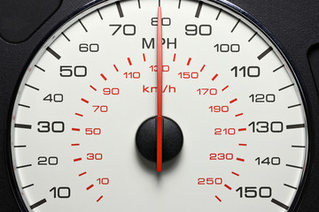 speedometer at 80 MPH
