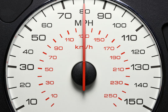 speedometer at 80 MPH