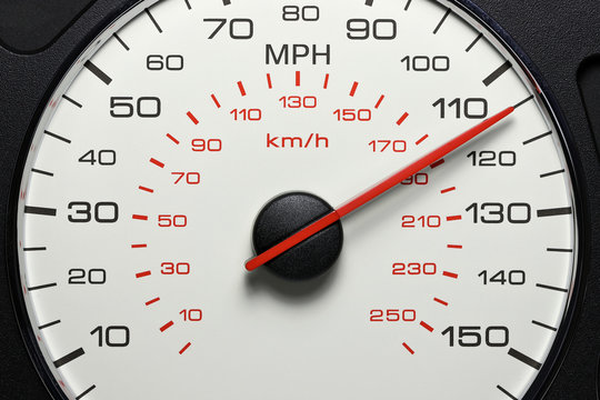 speedometer at 115 MPH