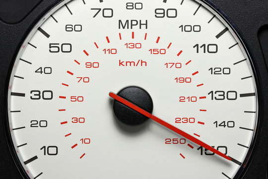 speedometer at 150 MPH