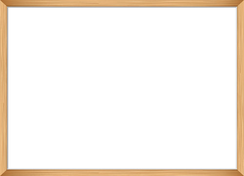Blank wooden frame. Vector template