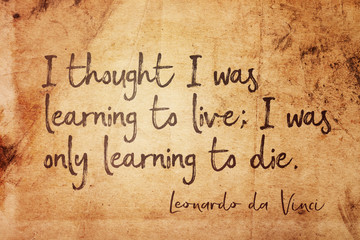 learn to live Leonardo