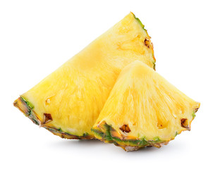Pineapple. Pineapple slices isolated on white background. Full depth of field.