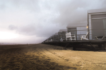 Obraz premium Houses on beach
