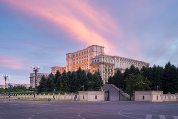 Fototapeta na wymiar The Palace of the Parliament, Bucharest, Romania. 