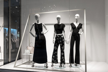 mannequins stand in the store