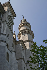 Fototapeta na wymiar Башня замка Нойшванштайн. Фюссен. 