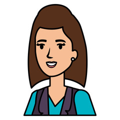 businesswoman avatar character icon vector illustration design