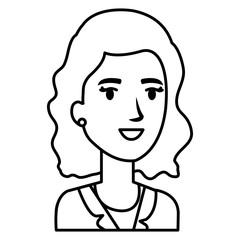 businesswoman avatar character icon vector illustration design