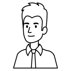businessman avatar character icon vector illustration design