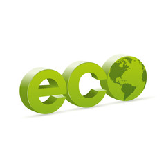 Logo ecologia con mondo America