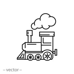 locomotive line icon - vector illustration eps10 © Yurii