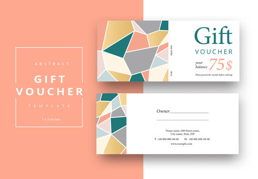 Abstract  Gift Voucher Layout