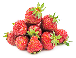 Delicious ripe strawberries isolated