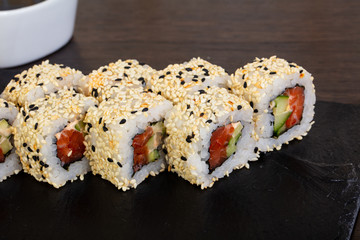 Delicious sushi roll