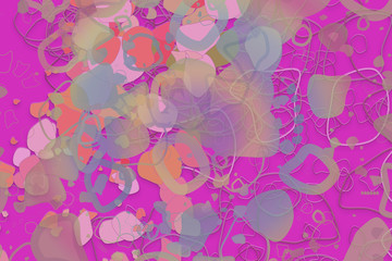 Abstract conceptual geometric blended messy shapes background. Artwork, decoration, wallpaper & design.