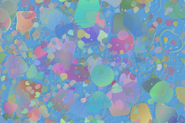 Abstract conceptual geometric blended messy shapes background. Style, texture, digital & wallpaper.