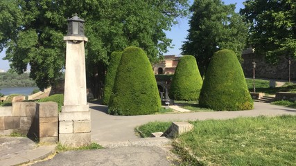 Fototapeta na wymiar In the park of Belgrade fortress