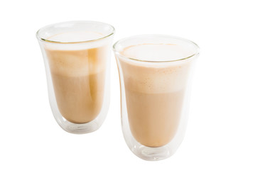 Latte coffee isolated