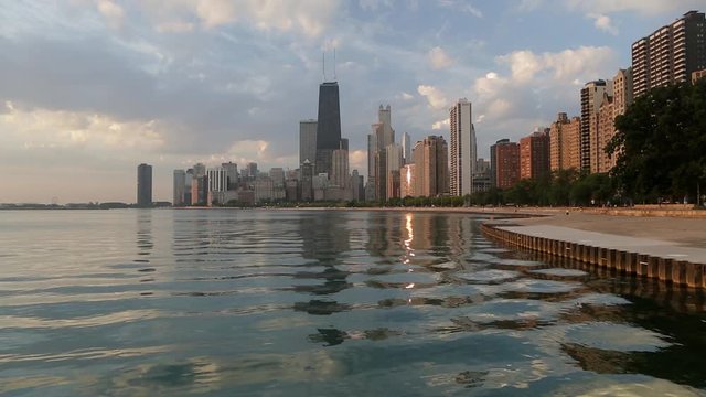USA, Illinois, Chicago, City skyline from Lake Michigan