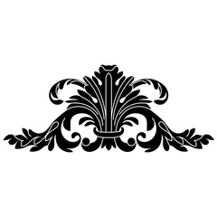Vintage baroque ornament, corner. Retro pattern antique style acanthus. Decorative design element filigree calligraphy vector. - stock vector © mirskaya
