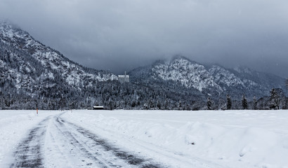 Winter in Bavaria - Schwangau - Neuschwanstein Castle..Winter in Bayern - Schwangau - Schloss Neuschwanstein.