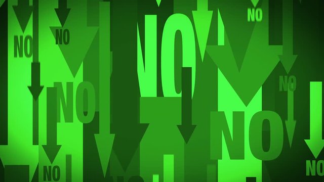 NOの文字と矢印が上に進むアニメーション ループ
