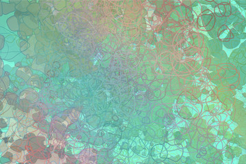 Color abstract pattern, generative blended messy shapes, art background. Concept, drawing, digital & wallpaper.