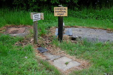 Campsite toilet emptying station