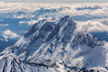 winter mountain peaks landscape