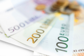 background of all euro bills