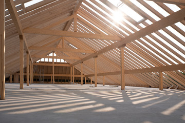 Dachstuhl aus Holz - 207334901