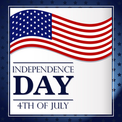 Modern Independence Day greeting card or banner vector illustration.