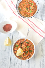 Smoked paprika red lentil stew