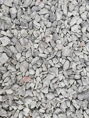Close-up of crushed gravel as background or texture