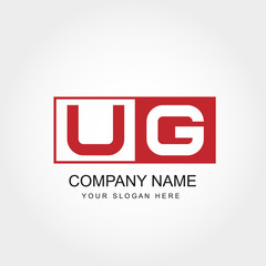 Initial Letter UG Logo Vector Design