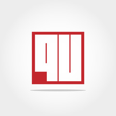 Initial Letter QU  Logo Template Vector Design