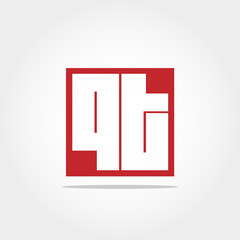 Initial Letter QT  Logo Template Vector Design
