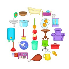 Community icons set. Cartoon set of 25 community vector icons for web isolated on white background