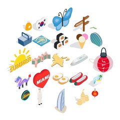 Guesthouse icons set. Isometric set of 25 guesthouse vector icons for web isolated on white background