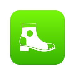 Men boot icon digital green for any design isolated on white vector illustration