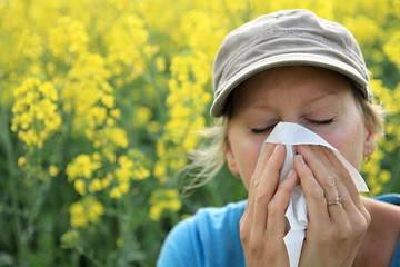 sneezing because of pollen